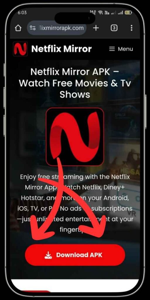 Netflix Mirror Step 3